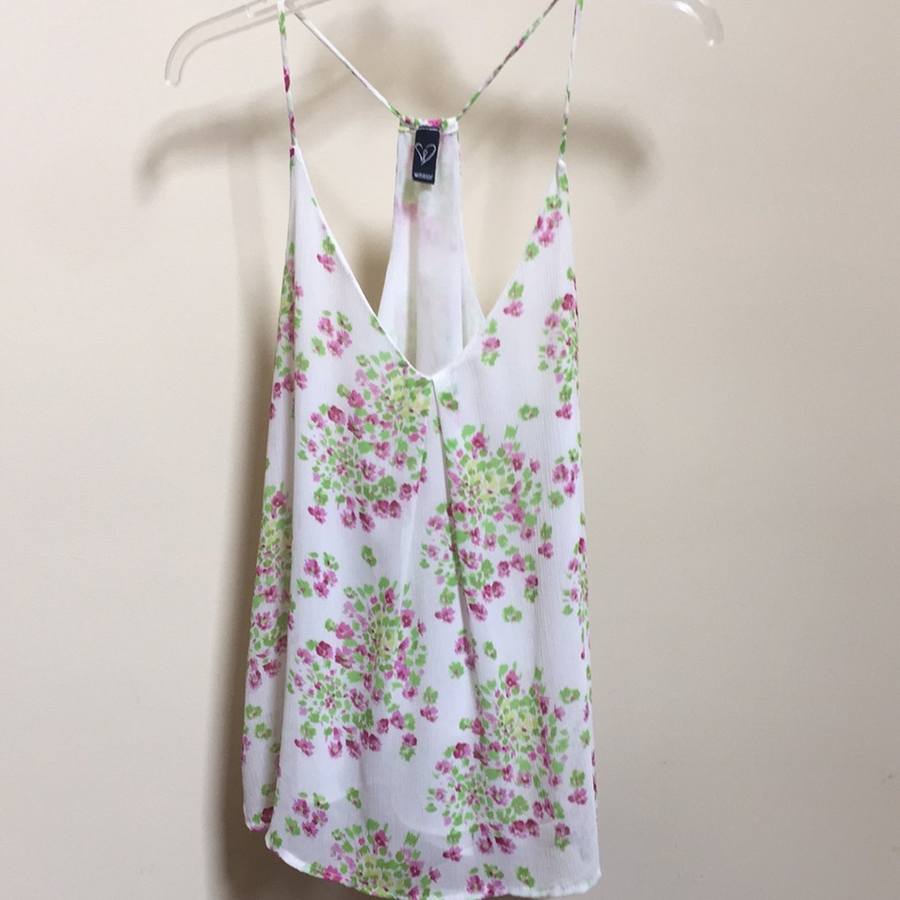 Purple Floral Razor Back Blouse